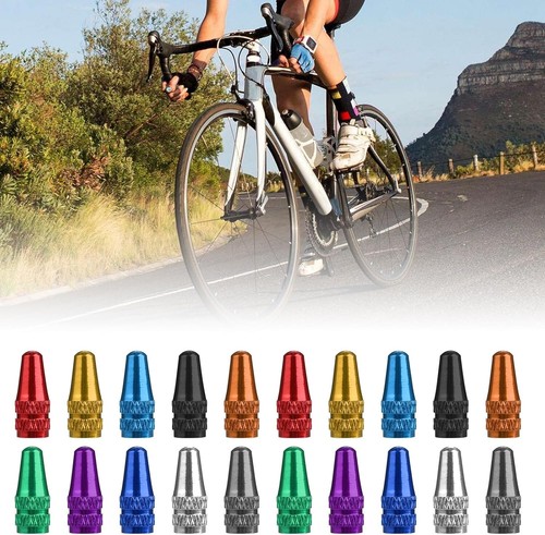 8 Colors Presta Valve Cap 2/16 Pack Aluminum Anodized Bike Valve Stem Cap Black - Picture 13 of 20