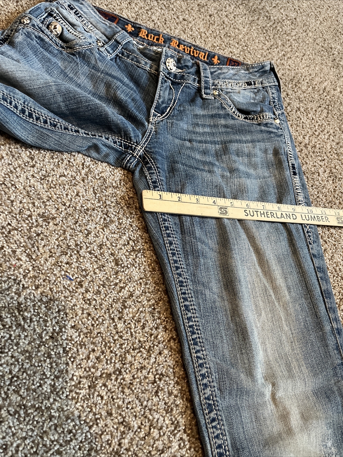 Rock Revival Women's Size 27 Adele Easy Boot Mid Rise Blue Denim Jeans 27x29 - View 12