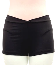  Eurotard "V-Front" Shorts #44754c Girls Teen Black Jazz Cheer Booty Shorts SM M
