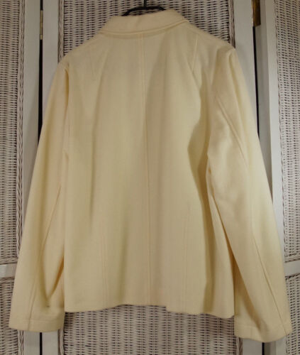 Chaqueta Blazer De Colección Lana-Angora M UK12 US10 con Cremallera Frontal Marfil 38"" Busto - Imagen 3 de 6