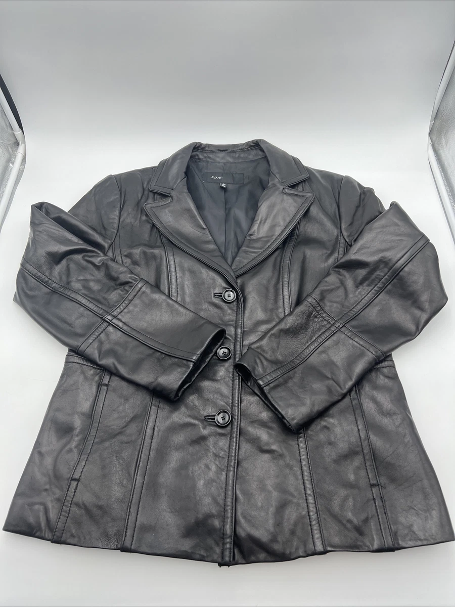 Avanti leather best sale coat