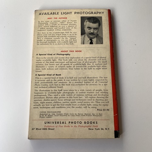 Kinzer's Available Light Photography (H. M. Kinzer - 1955) primera edición libro HC - Imagen 5 de 5