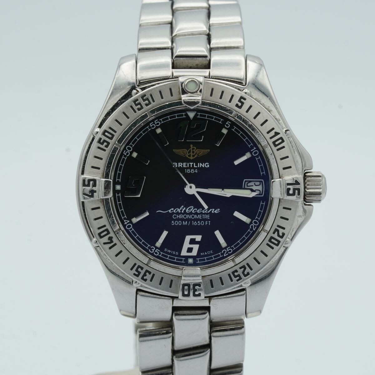 BREITLING COLT OCEANE QUARTZ A57350 QUARTZ DAMEN UHR STAHL SCHWARZ STAHL  BR144