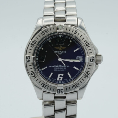 BREITLING COLT OCEANE QUARTZ A57350 QUARTZ DAMEN UHR STAHL SCHWARZ STAHL BR144