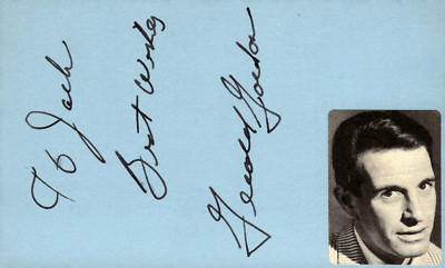 Gerald Gordon Signed Auto 3x5 Index Card Twilight Zone | eBay