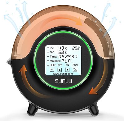 SUNLU Trockner-Box 3D Drucker Filament S2 Erkennung der Luftfeuchtigkeit 1.75mm