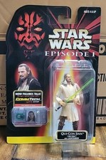 Star Wars Episode I QUI-GON JINN Jedi Duel CommTech Chip Figure 1999 Hasbro