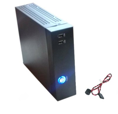 New Black Mini Itx Silent Htpc Fanless 2 Front Usb 2 0 Desktop Pc Diy Empty Case Ebay