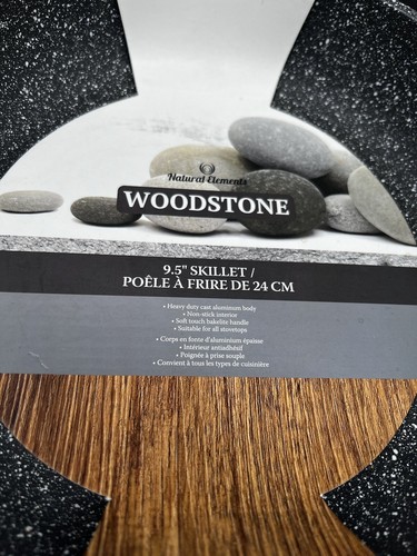 Natural Elements Woodstone Nonstick Fry Skillet 9.5" Kitchen Cookware Heavy Duty - Picture 5 of 6