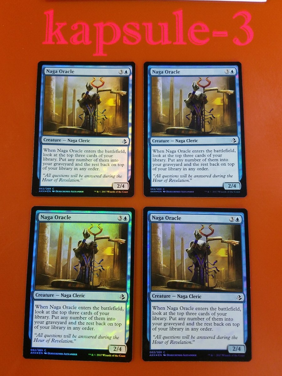 4x Naga Oracle (LP-NM) | FOIL | Amonkhet | MTG Magic Cards