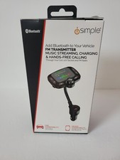 iSimple Bluetooth 5.0 FM Transmitter w/ Expandable Arm. Music Streaming, Calling