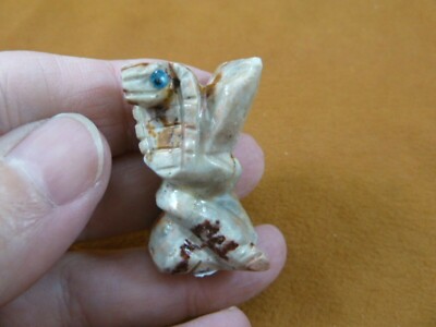 (Y-SNAK-62) little gray Coiled Snake gemstone carving soapstone Peru love snakes
