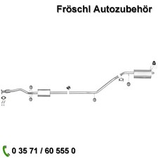 für Kia Picanto 1,0 1,1 Mitteltopf Endtopf komplette Auspuffanlage Anbausatz a*