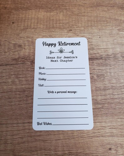Retirement Advice Message Cards for Retirement Parties | 3" x 5" Cards - Picture 2 of 4