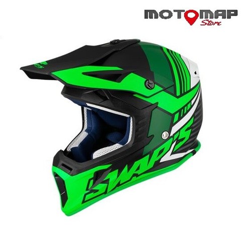 Casco Cross Motocross Atv Quad Swap S Swaps Swap's S818 Verde | eBay