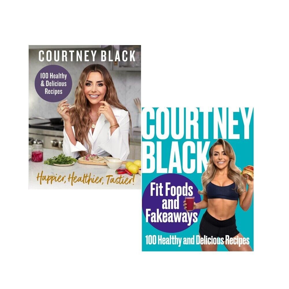 Courtney Black Collection 2 Books Set Happier Healthier Tastier,Foods Fakeaways