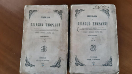 Giacomo Leopardi - Epistolario - Vol I e II - Le Monnier, 1856 - Foto 1 di 15