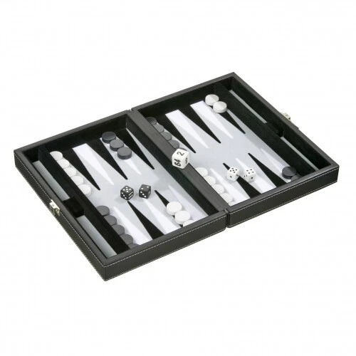 Backgammon - Kassette - Gavriil - Kunstleder - klein - magnetisch - Bild 2 von 4