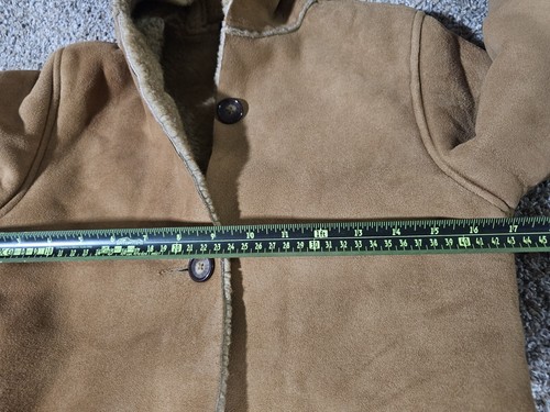 GAP suede sherpa hooded jacket L(10) SEE MEASUREMENTS - Picture 5 of 7