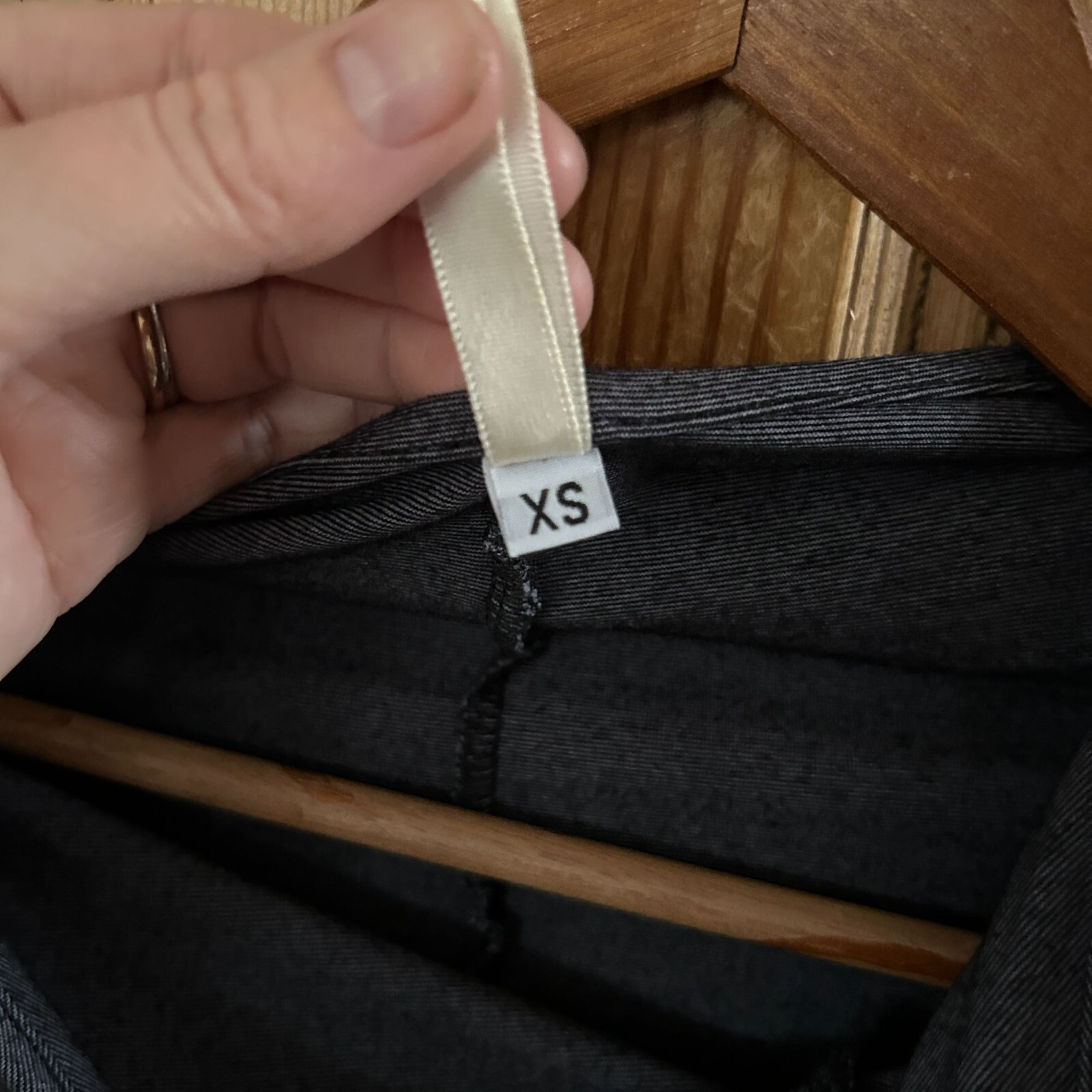 Basic Threads XS Long Sleeve Blouse Charcoal Gray… - image 5