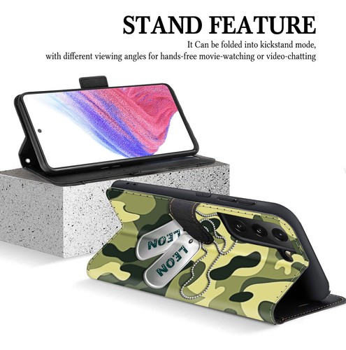 Funda de cuero tipo billetera abatible personalizada para teléfono Samsung Galaxy S24 A15 A35 - Imagen 38 de 78