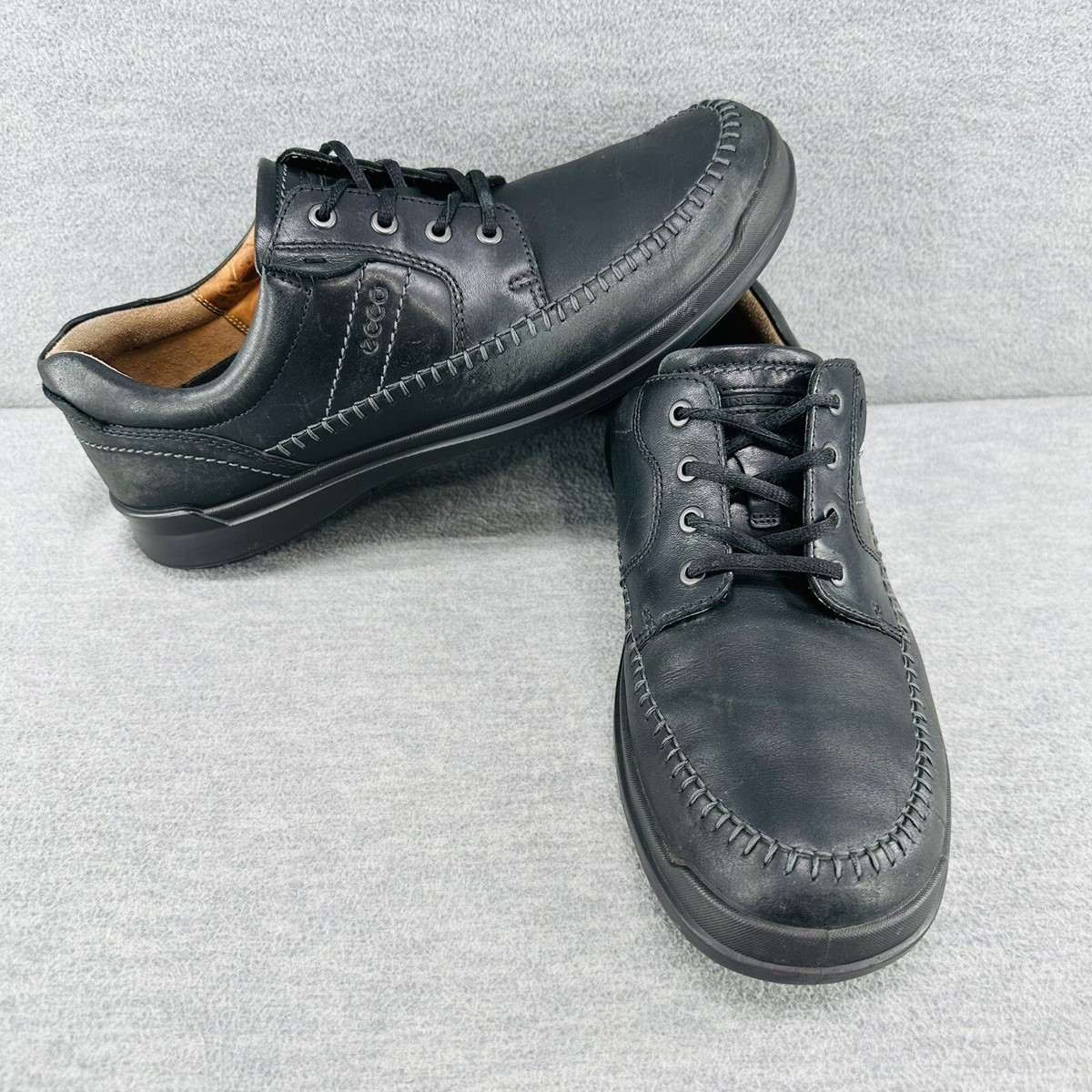 Ecco City Black Leather Oxford Dress / Casual shoes SZ mens 12/13 Europe 46 Ecco City Dark Brown Laced Leather Oxford Dress Shoes EU SZ  main image 3