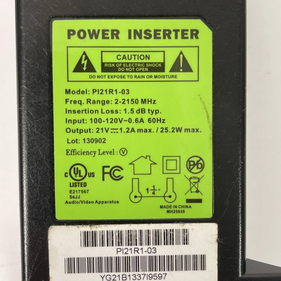 DirecTV Power Inserter SWM ODU Only Swim Cord Coaxial Cable TV 21v P121R1-03 - Image 3 of 4