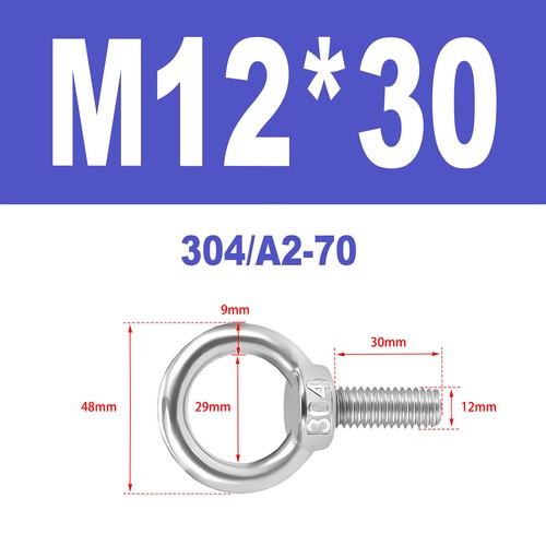 Ringschrauben Edelstahl V2A A2 Ösenschrauben M3-M18 Augbolzen Augenschrauben - Bild 88 von 122