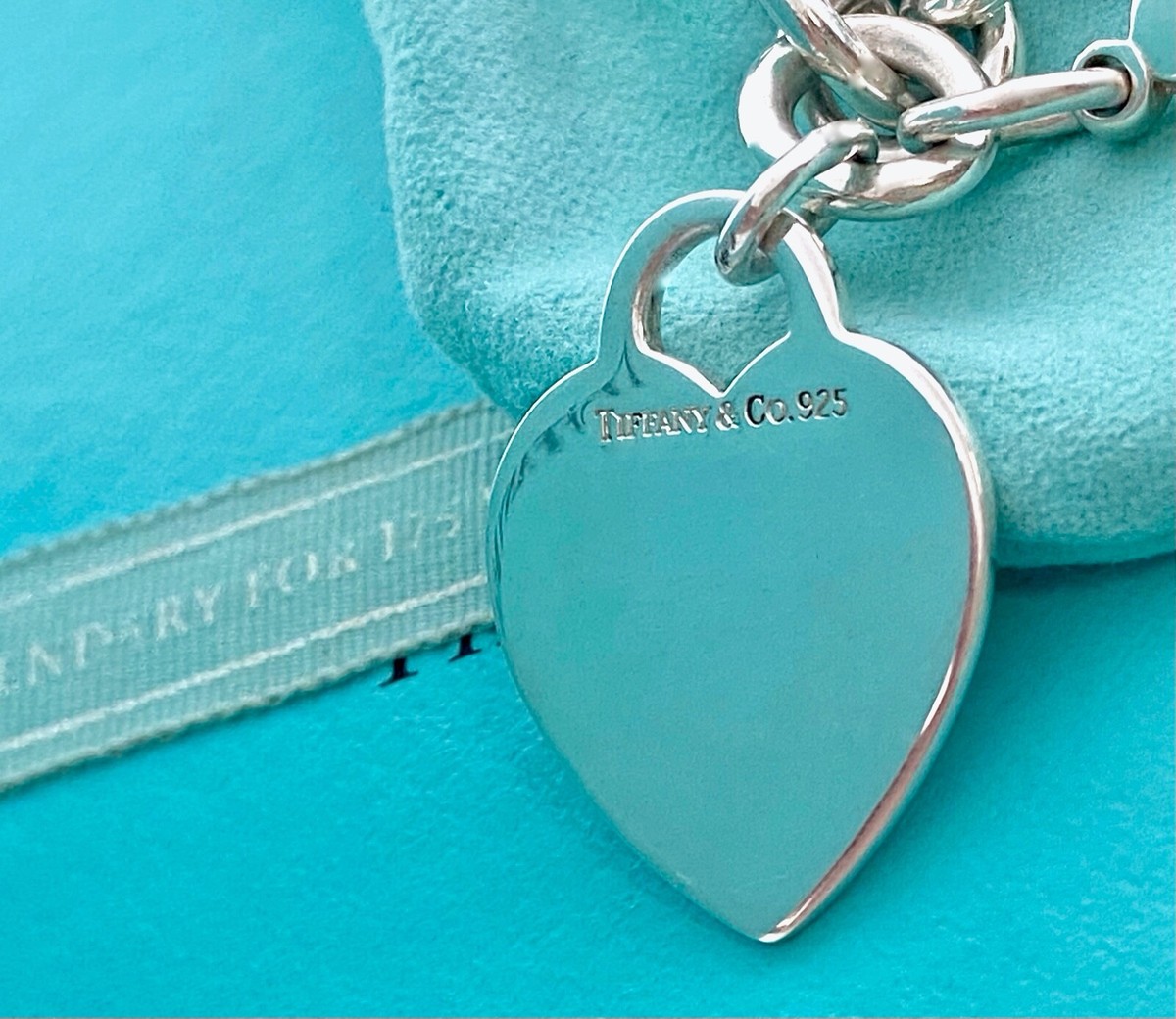 Tiffany & Co Heart Tag Charm Bracelet 7.5 Tiffany & Co Heart Tag Charm Bracelet 7.5