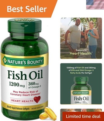 Nature's Bounty Fish Oil 1200 mg, EPA, DHA & 360 mg OMEGA-3, 200 Softgels