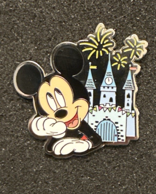 Mickey Pin With Castle- Monogram