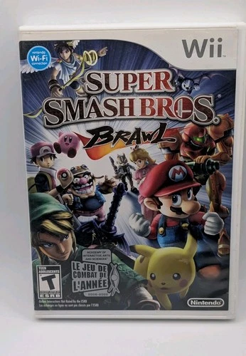 Super Smash Bros Brawl (Nintendo Wii, 2008) CIB TESTED AND WORKS