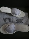 Prettylittlething White Mules Size 6/8 — photo 1