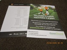 HULL  CITY    v   DERBY COUNTY   2025/26    FEBRUARY 24th  MINT COLOUR TEAMSHEET