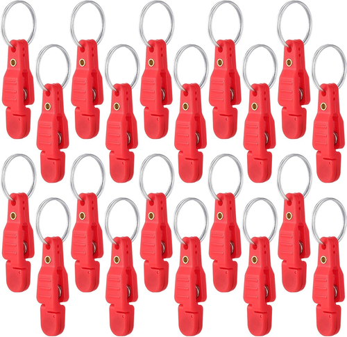 20 Pezzi Clip a Scatto a Tensione Pesante Clip Imbottite Trolling con Portachiavi f - Foto 1 di 12