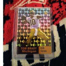 1996 Tom Brady Football Michigan Wolverines Rookie Only 1000 Made Card Lot