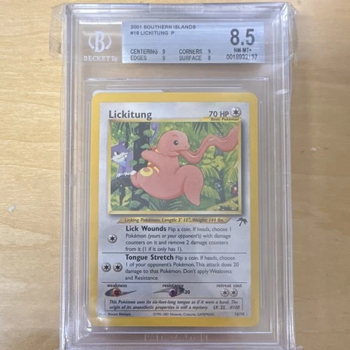 Pokémon 2001 Southern Islands Lickitung Regular 16/18 English BGS 8.5