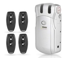 Remote Control Electronic Door Lock Keyless Anti-Theft Door Lock with 4 Remotes