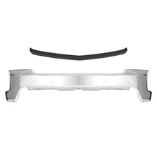 Front Bumper Bar For 2019-2022 Chevy Silverado 1500 W/ Sensor Hole W/ Molding