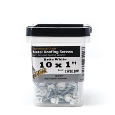 Big Timber 1WB1BW #10 x 1" Metal to Wood Screws Brite White (100/Box)