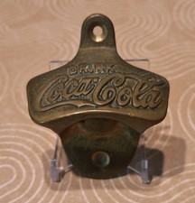 Vintage Coca-Cola Solid Brass Wall Mount Bottle Opener Rustic, Cabin, Decor