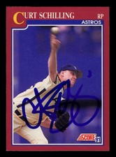 1991 Score Traded 80T Curt Schilling Autographed Signed HQ Card And Astros Auto