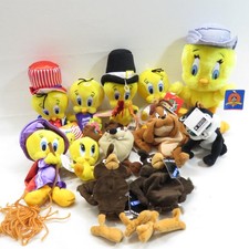 Ty Loonie Tunes Plush Beanies and Plush Lot of 12 Tweety Bird and Taz