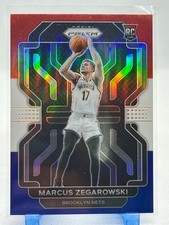 Marcus Zegarowski 2021-22 Panini Prizm Red White & Blue Prizm #300 (RC) Nets