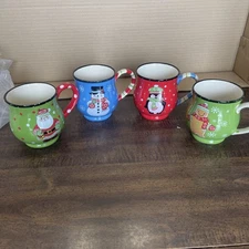 Temptations Winter Whimsy 14oz Mug Set Of 4 Brand New