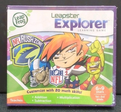New NFL Rush Zone (LeapFrog Leapster Explorer, 2010) educational math game
