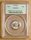 1941 P Mercury Dime PCGS MS65FB