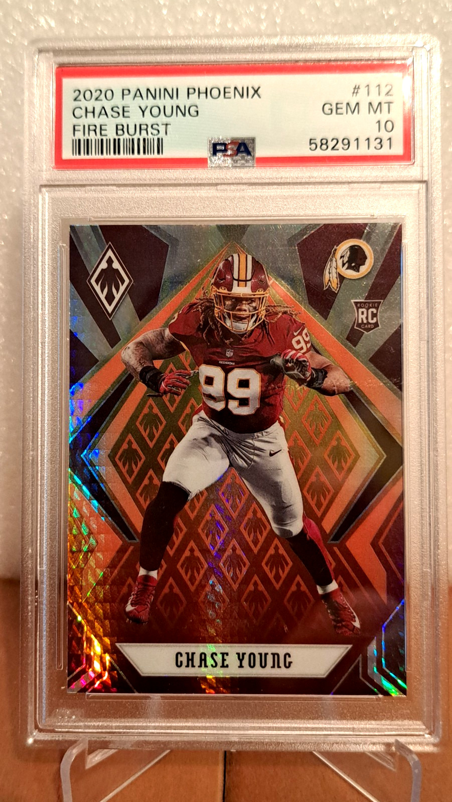Chase Young Panini Phoenix #112 Fire Burst