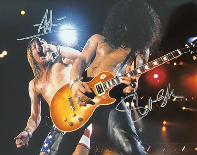 Axl Rose & Slash Signed Photo W/COA Autograph Guns-N-Roses Sweet Child O  Mine