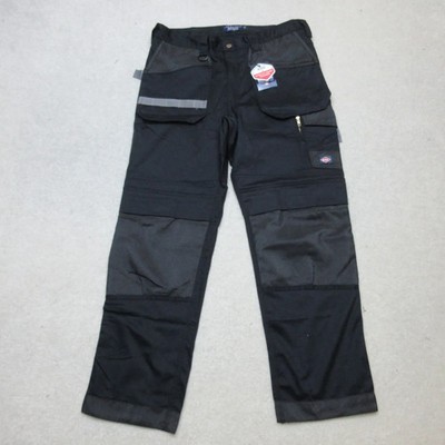 Lee Cooper Stretch Work Trouser Mens W38 L31 Black Workwear Pants Size 5057